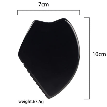 Wholesale Various Shape Black Obsidian Face Gua Sha Tool Sawtooth SPA Massager Acupuncture Facial Beauty Product For Health Care