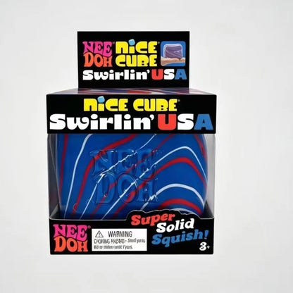 Nice Cube Nee Doh Squishy Squeeze Toy, Portable Stress Relief Sensory Fidget, Great for Kids & Adults with ADHD