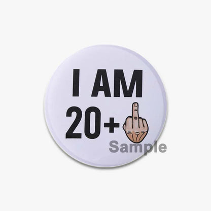 32/44/58mm Creative Round Animal Letter Pins Cartoon Character Funny