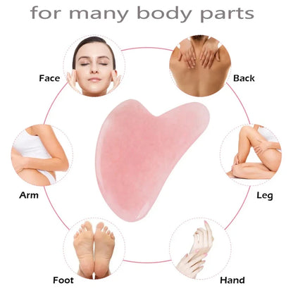 Heart Shape Face SPA Massage Facial Beauty Scraping Massage Face Massager Guasha Board Massager for Face Body Beauty Healty Tool