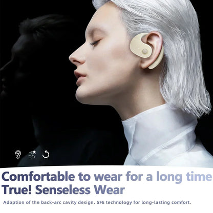 OWS EarHook Wireless Headphones Bone Conduction Headphones Noise Canceling Headset Touch Control Sports Earbuds