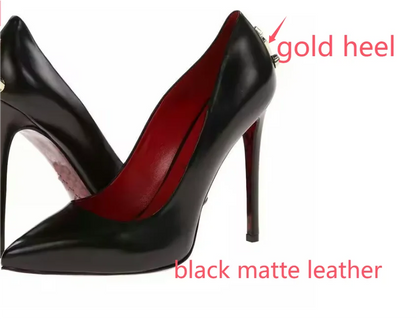 2025 Summer Sexy Gold Metal High Heels Shoes Women Pumps Designer Black Dress Shoes Fashion Party Prom Wedding Shoes For Women