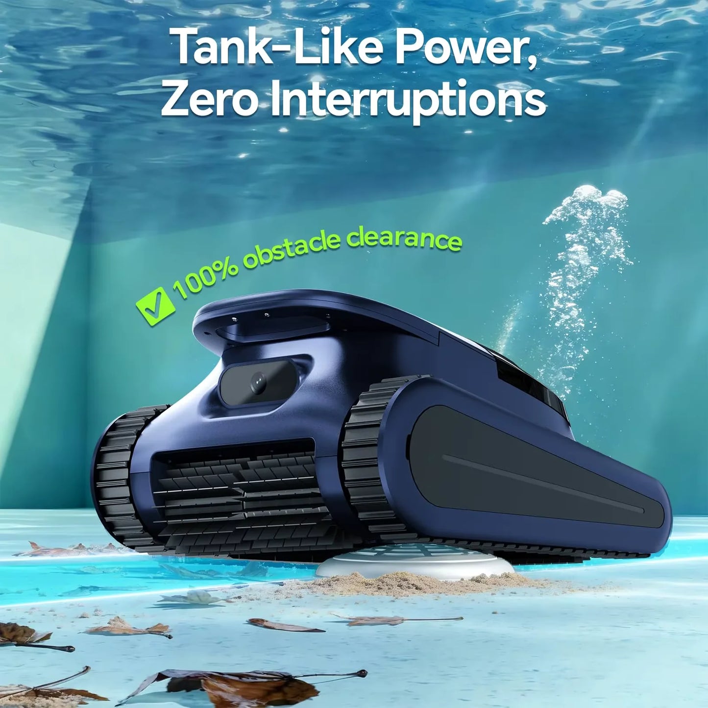 Seauto Crab Pro Robotic Pool Vacuum, Wall-Climbing Robot, Suitable for Walls and Floors of 2000 Square Feet