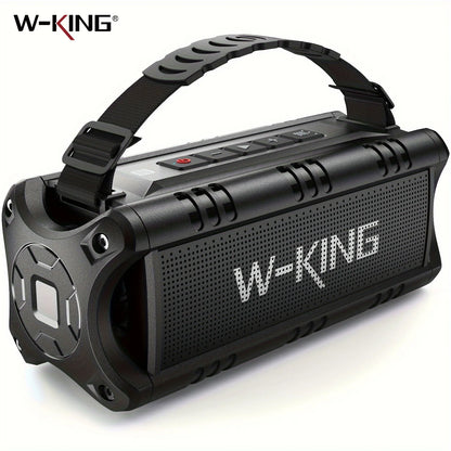 W-KING D8mini-1 Bluetooth Speaker, 30W Portable Wireless Loud Speakers, IPX6 Waterproof Outdoor Speaker, 24H Playtime, EQ, AUX, TF Card