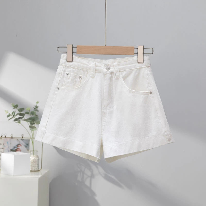 Light Blue High Waist Skinny Short Shorts Women's Summer New Style American Ultra Short Shorts Hot Pants Retro Denim Shorts