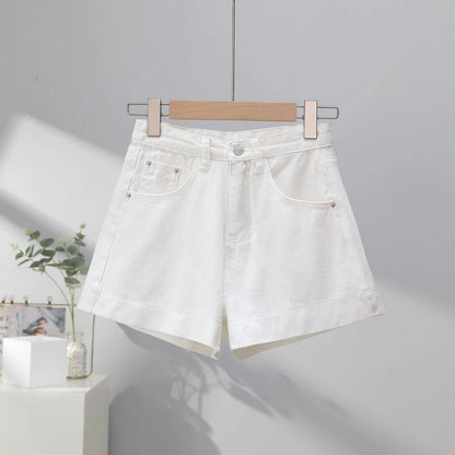 Light Blue High Waist Skinny Short Shorts Women's Summer New Style American Ultra Short Shorts Hot Pants Retro Denim Shorts