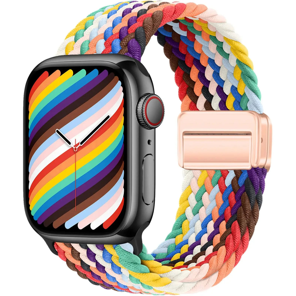Braided Strap For Apple Watch Bands 40mm 45mm 41mm 44mm 42/46mm 49mm magnetic Bracelet iWatch series se 7 5 6 8 9 10 11 Ultra3 2