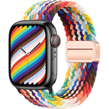 Braided Strap For Apple Watch Bands 40mm 45mm 41mm 44mm 42/46mm 49mm magnetic Bracelet iWatch series se 7 5 6 8 9 10 11 Ultra3 2