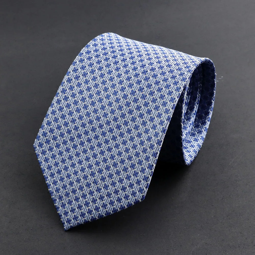 100% Silk Tie 8cm Stripe Slim Necktie Navy Blue Burgundy High Quality For Men Business Meeting Suit Dress Gravatas
