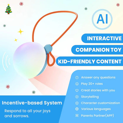 BubblePal Blue- AI Interactive Toy, Advanced Endless Talking Toy,Long-Term Interactions Memory Function Friend Mentor,Kid's Gift
