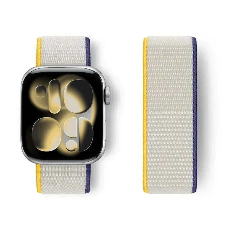 Nylon Loop for Apple Watch Band S11 46mm 40mm 44mm 45mm 42mm 41mm 49mm Smart Belt Bracelet for IWatch 11/10/9/8/7/6/SE/5/4 Strap