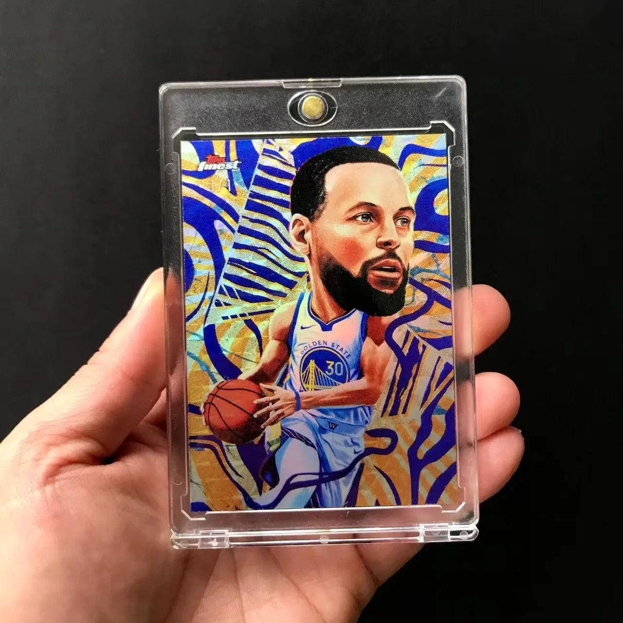 Topps 2026 Finest Big Head Comic Teka Warriors Curry Spurs Text Class SSP Original Reproduction Self-Made Card Refraction Gift