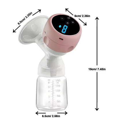 Electric Breast Pump Intelligent High Suction Painless Silent Milk Extractor Integrated Design for Postpartum Breastfeeding Moms
