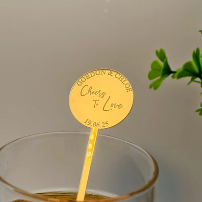 10/30/50/120pcs Personalised Wedding Drink Stirrers Bachelorette Party Cocktail Stirrer Baby Shower Swizzle Decorations
