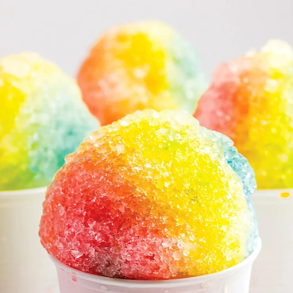 US Shipping Snow Cone Machine Shaved Ice Maker Retro Cart with Wheels Makes 48 Icy Treats Includes Metal Scoop and Storage