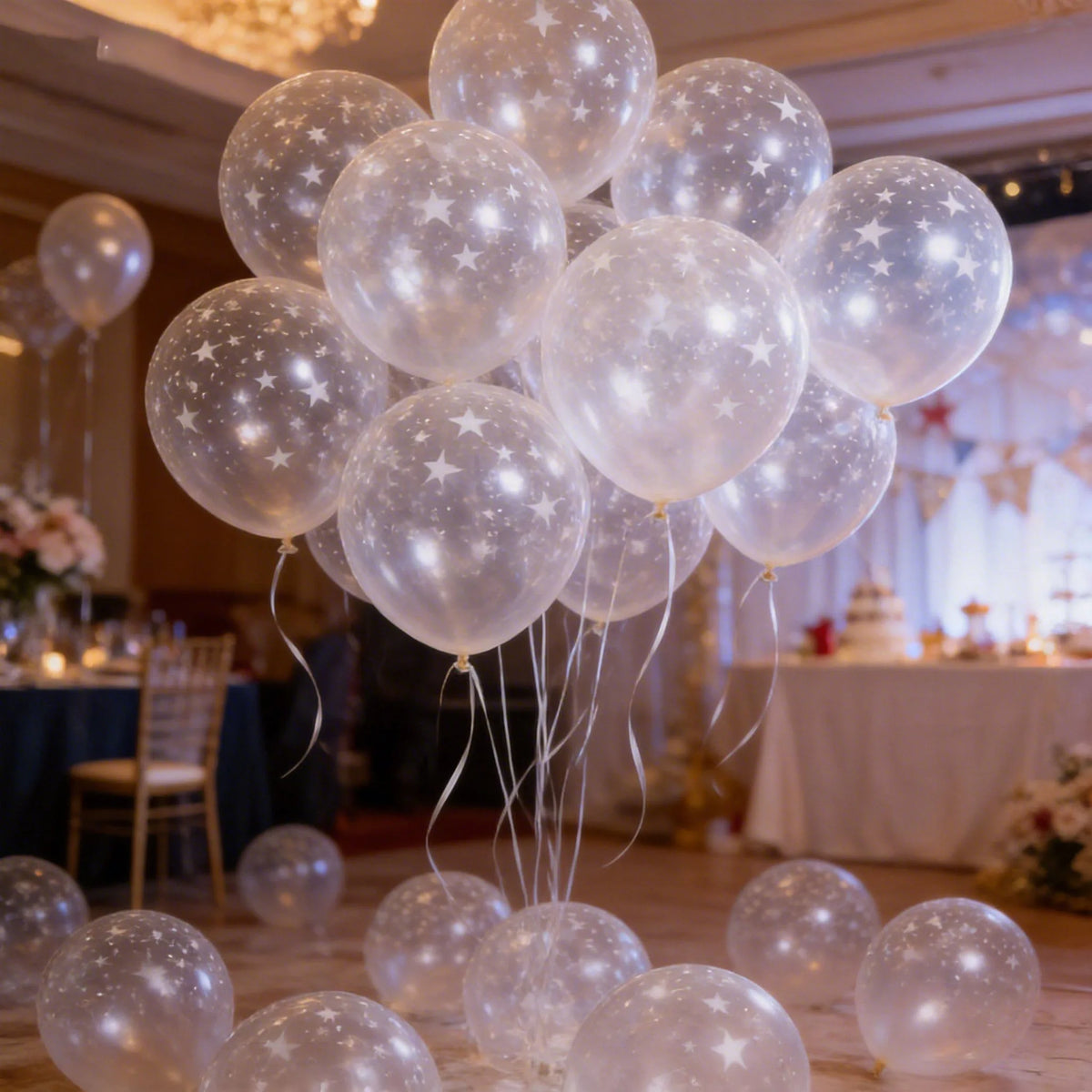 20-100pcs Black Gold Latex Balloons Transparent Starry Sky Helium Balloon Birthday Anniversary Wedding Party Decoration Supplies