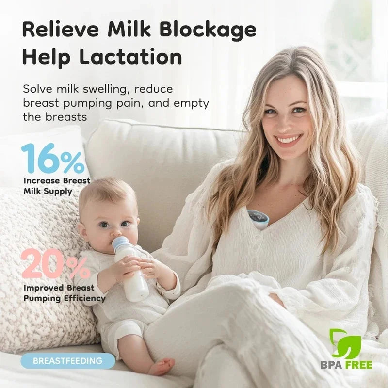 Hands‑Free Wearable Breast Pump, 19/24mm Flange Portable Electric Breast Pump, Quiet Comfortable Rechargeable Breastfeeding Pump