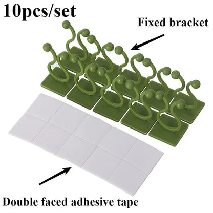 10/30/50pcs Home Garden Plant Climbing Wall Fixture Clips Rattan Vine Fixer Self-Adhesive Plant Climbing Wall Fixed Buckle Hook