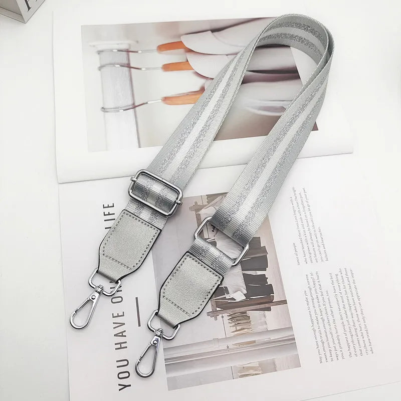 Bag Shoulder Strap Accessories Women's Bag Single Buy Extended Shoulder Crossbody Broadband Versatile Adjustable Silver Strap