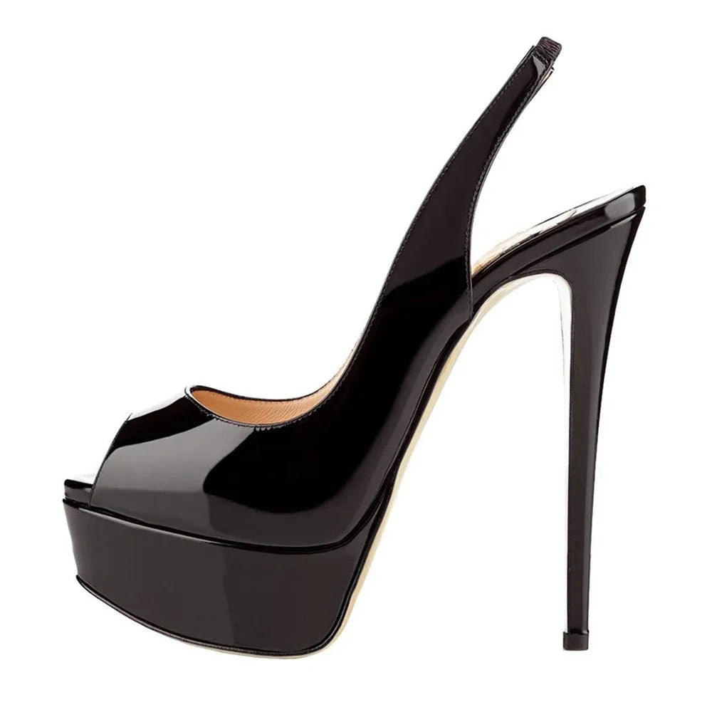 New 2026 Women Sandals Fashion 14CM Super High Heels Sexy Open Toe Platform Sandals Gladiator Party Dress Red Wedding Shoes