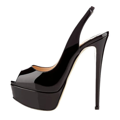 New 2026 Women Sandals Fashion 14CM Super High Heels Sexy Open Toe Platform Sandals Gladiator Party Dress Red Wedding Shoes