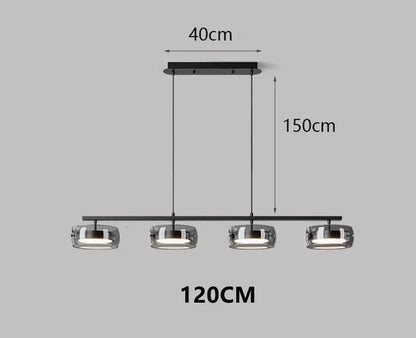 Nordic Minimalist Glass Pendant Lights Dimmable Table Dining Room Kitchen Island Ceiling Chandelier Indoor Lighting Fixture