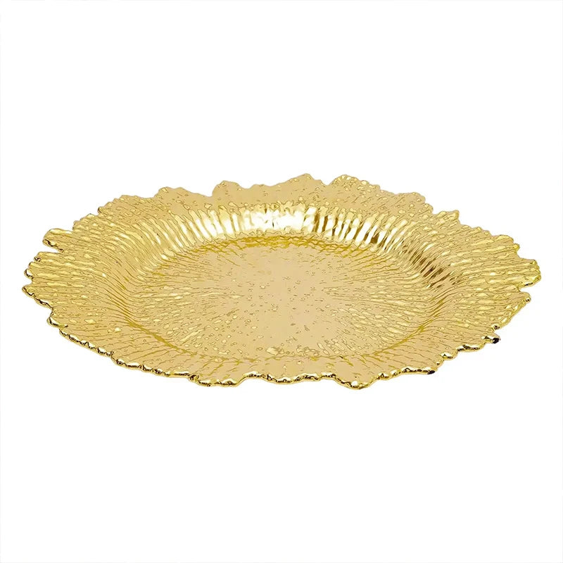 10/20/30/50Pcs 13 Inch Gold Charger Plates, Plastic Table Chargers for Dinner Plates, Wedding Party Elegant Decoration Place Mat
