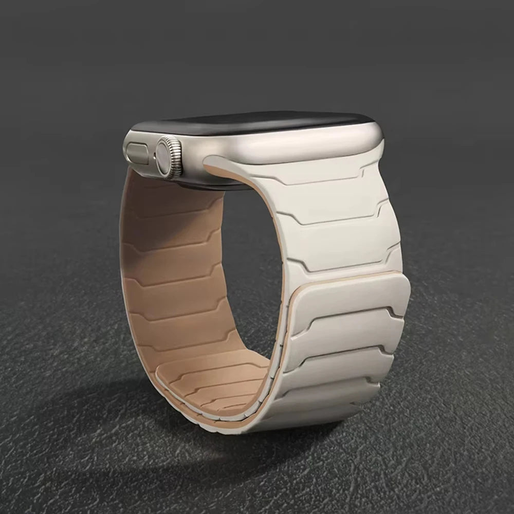 Silicone Magnetic Strap for Apple watch Bands 44mm 40mm 41mm 42mm 46mm 45mm 49mm correa iWatch Series 11 10 SE3 9 8 7 6 Ultra3 2