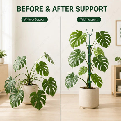 Climbing Plant Support Stakes Stackable Tall Poles with Ties Durable Plant Stem Holder for Indoor Outdoor Balcony Gardening