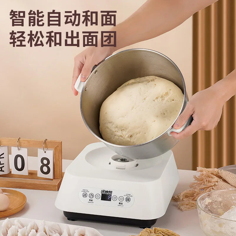 Automatic Dough Kneading Machine Constant Temperature Fermentation Proofing Multifunctional Commercial Stand Mixer 7L White