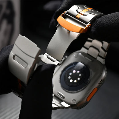 Stainless Steel Strap For Apple Watch Series 12 11 10 9 8 SE 3 46mm 45mm 42mm 44mm Metal Bracelet Band iWatch Ultra 4/3/2/1 49mm