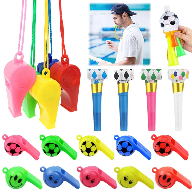 5/10pcs Mini Plastic Whistle Horn for Party Noise Producing Material Cheerleading Supplies Cheerleading Referee Whistles TMZ