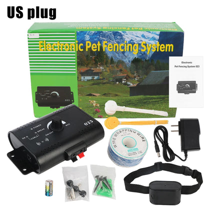 Electronic Pet Fence System Containment Dog Training Collar Pet Accessories Sound Shocked Collar Waterproof Electric Dog Fence