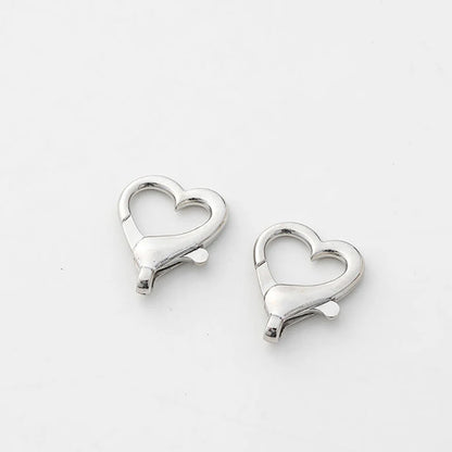 Heart-Shaped Lobster Clasps — Metal Bag & Keychain Charm Connectors