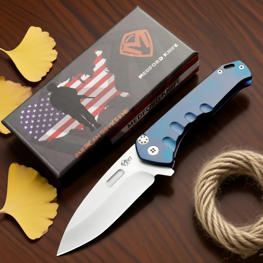 Medford - Heavy-duty Folding Knife, High-hardness D2 Blade, Portable Backpack Camping Travel Knife, Sharp Fruit Knife