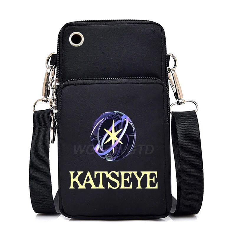 Funny Katseye Hip Hop Small Shoulder Bags Women Men Harajuku Katseye Mini Mobile Phone Bags 2026 New Purses Crossbody Bags Gifts