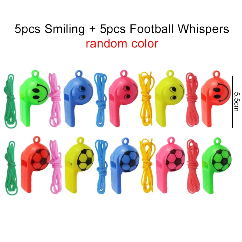 5/10pcs Mini Plastic Whistle Horn for Party Noise Producing Material Cheerleading Supplies Cheerleading Referee Whistles TMZ
