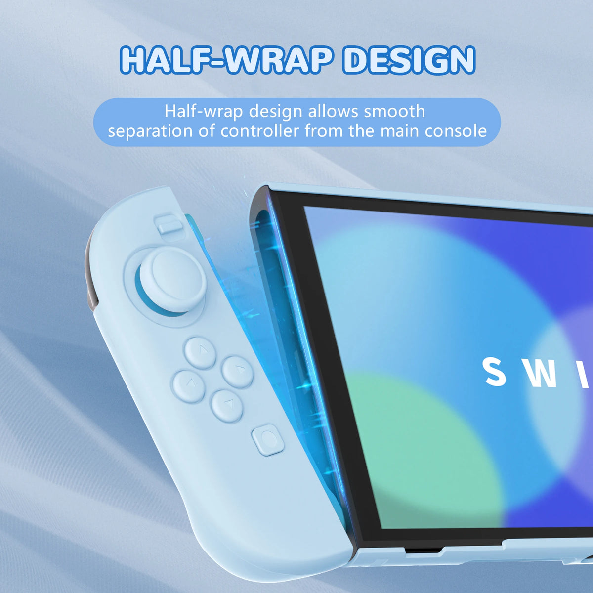 PlayVital Solid Color Protective Case for Nintendo Switch 2, Anti-Scratches Hard Shell Dockable Grip Cover with  Foldable Stand
