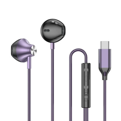 #9D Stereo Type C&3.5mm Gamers Headsets Wired Earphones In-ear Headphone HiFi Bass Earphones for Samsung Earbud In Mic Handsfree