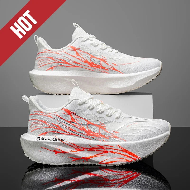 Running Shoes Carbon Board Speciality Marathon Men Sports Breathable Lightweight Women's Comfortable Athletic Nonskid Sneakers