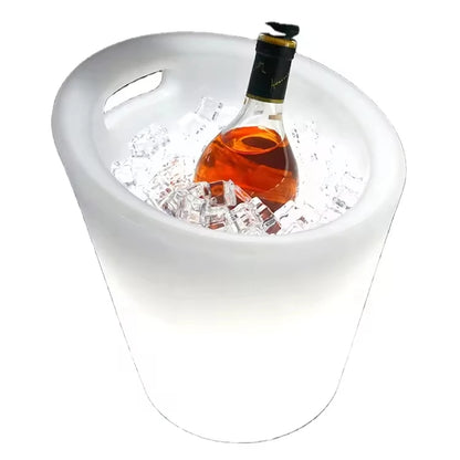 LED Light Up Ice Bucket 7 Colors Changing With Remote Control Handle For Bar KTV Beer Wine Cooler