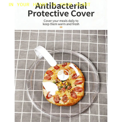 【X】Microwave Oven Food Splash Guard Lid with Handle for Reusable Heating Cover Splatter Protection at Home Kitchen