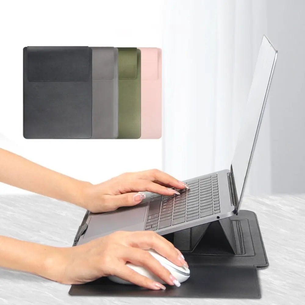 Portable 13 15 inch Adjustable Stand Laptop Sleeve with Mouse Pad Ultra Thin Tablet Case Portable Shockproof for HP/Dell/Surface