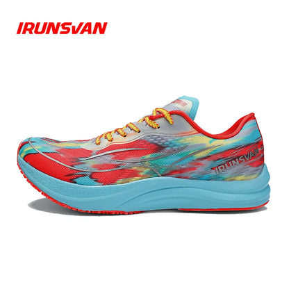 IRUNSVAN Men's sports running shoes with shock-absorbing and anti slip mesh comfortable and shock-absorbing running shoes