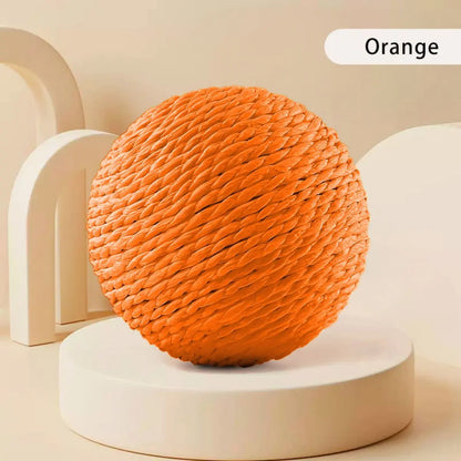 Interactive Sisal Cat Scratching Ball Toy For Kitten Teeth Cleaning Anti Bite 10CM Super Big Cat Ball Sounding Toy Pet Supplies