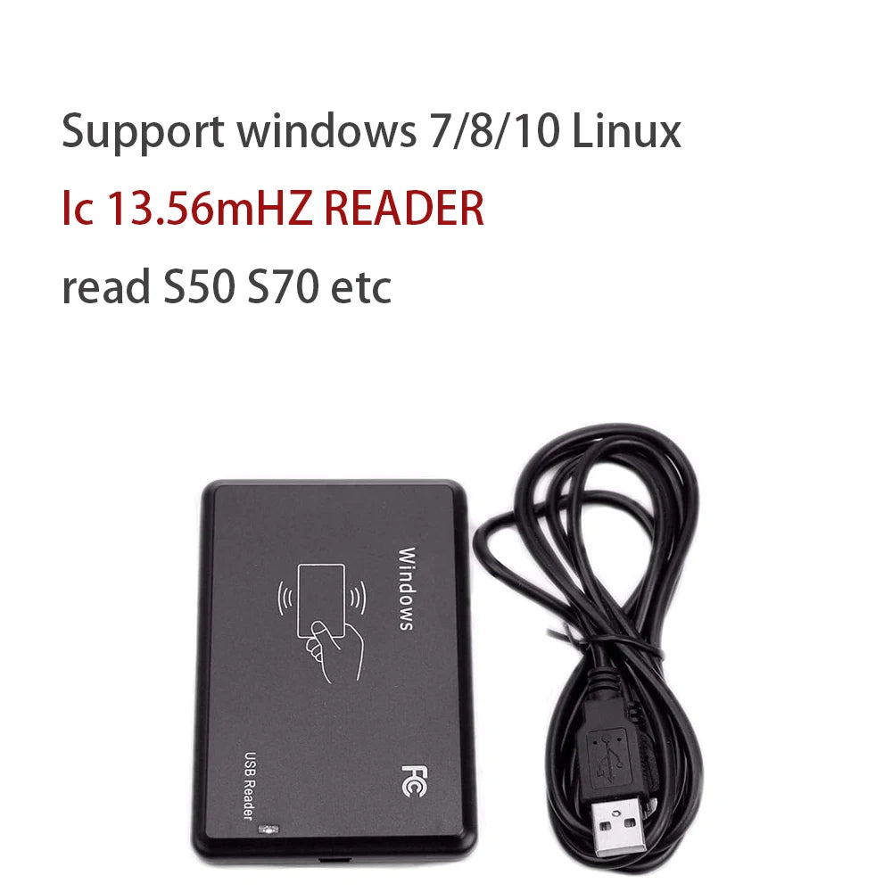Smart RFID Card Reader 125KHz 13.56MHz ID IC Dual Frequency Nfc Card Encrypted Programmer Reader With USB Interface