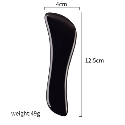 Wholesale Various Shape Black Obsidian Face Gua Sha Tool Sawtooth SPA Massager Acupuncture Facial Beauty Product For Health Care