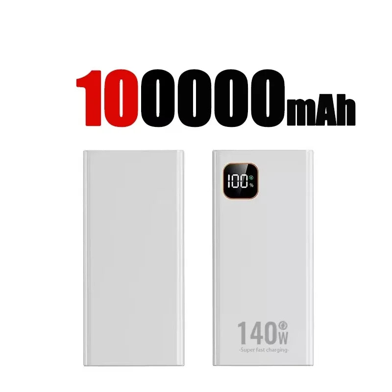 Lenovo 140W Super Fast Charging 2027 CCC Ultra Capacity 500000mAh Portable Charger Power Bank For IPhone Samsung