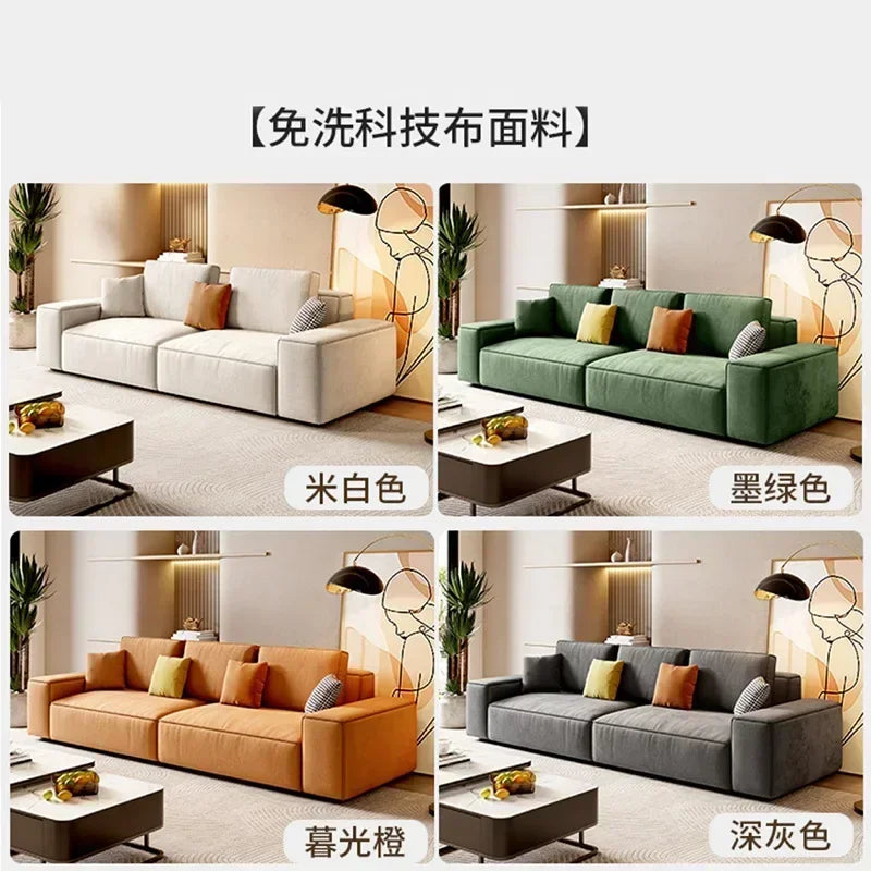 Customizable Modern Simple Leave-in Cloth Small Apartment Home Living Room Minimal Tofu Block Sofa