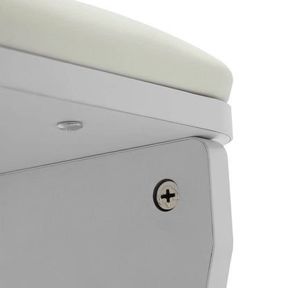 Home Wheeled Foot Bath Stool With Lockable Wheels Removable Storage Shelf Hidden Drawer Soft Skin-Friendly Cushion Lightweight Stable MDF Construction Easy Clean Multifunctional Foot Massage Pedicure Station For Bathroom Dail